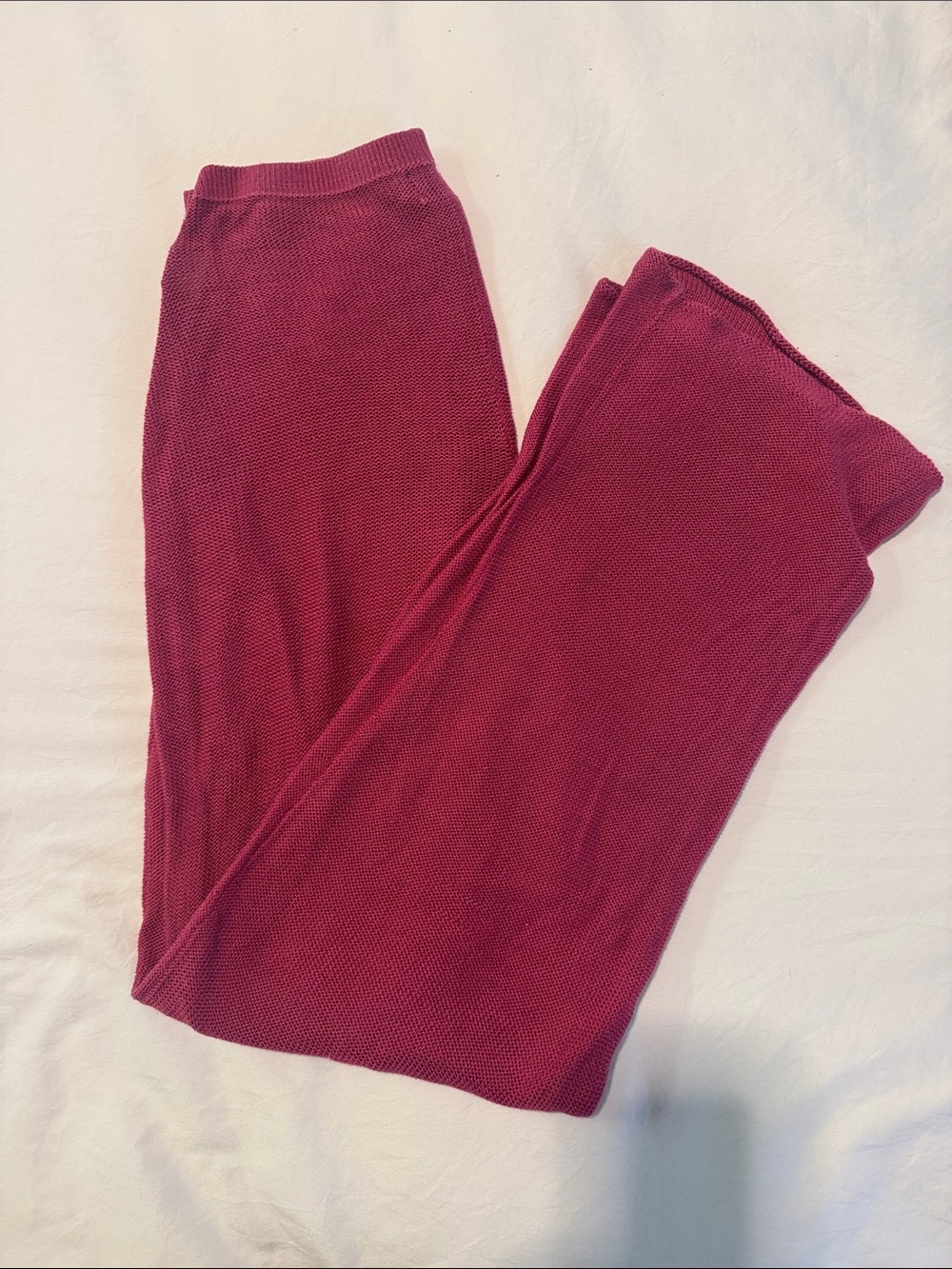 Cozy Knit Maroon Lounge Pants
